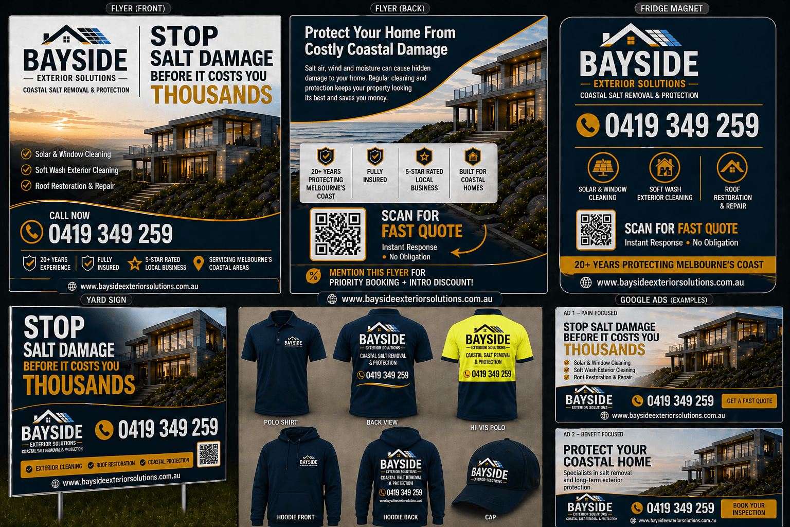Coastal salt removal and surface protection for bay area property