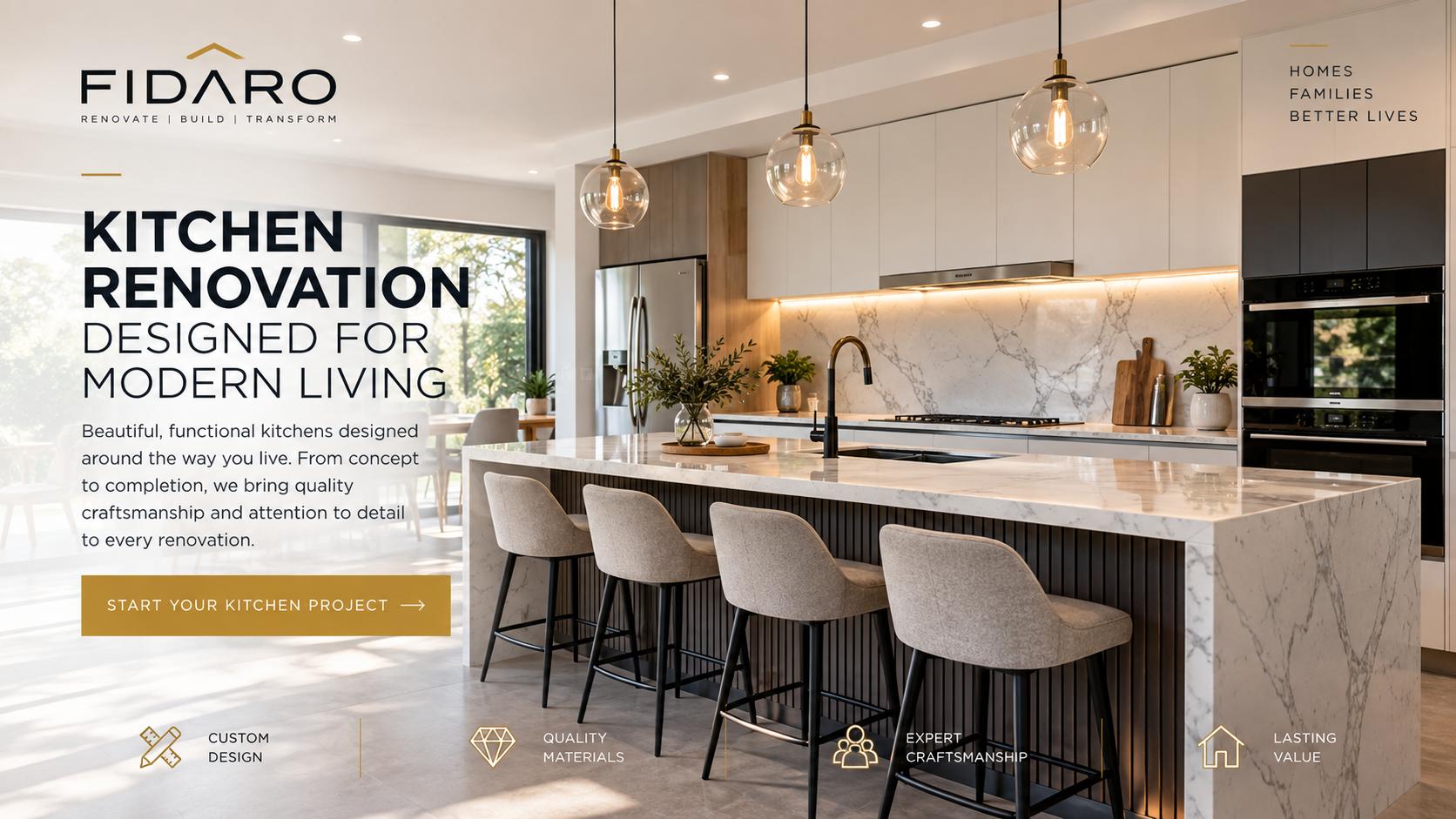FIDARO modern kitchen renovation